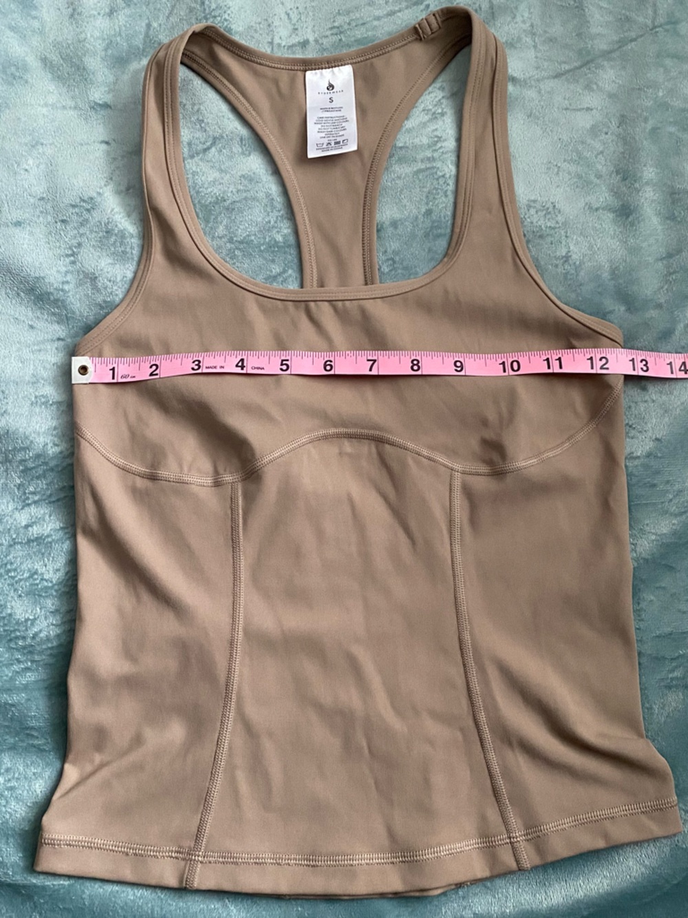 Ryderwear Fitted Racerback Tank Top — Tan/Light brown, Small - Picture 5 of 7